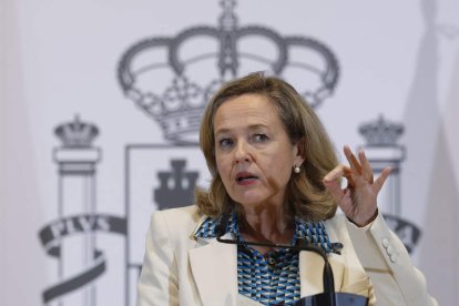 La vicepresidenta Nadia Calviño. JUAN CARLOS HIDALGO