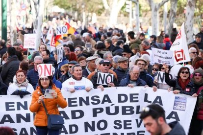 Imagen de una de las manifestaciones por la Sanidad Pública