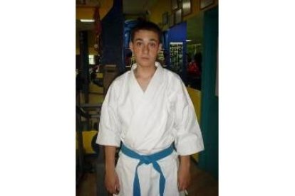 Jaime Balboa, con su traje de karateka