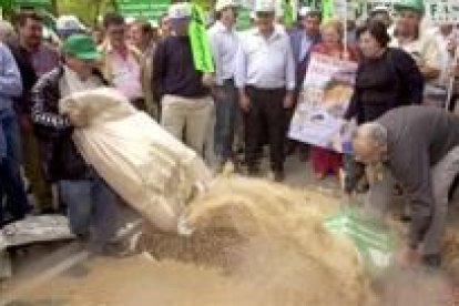 Cientos de agricultores se manifestaron ayer en Madrid en contra de la reforma de la PAC