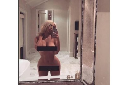 Kim Kardashian, desnuda en Instagram.