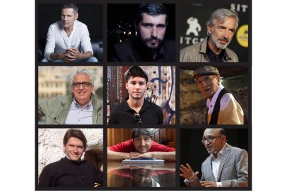 Roberto Enríquez, Arteaga, Imanol Arias,  Harlem, Miguel Ángel Serrano, Saturnino García, Javier Bermejo, Carmelo Gómez y Vidal.  DL / EFE