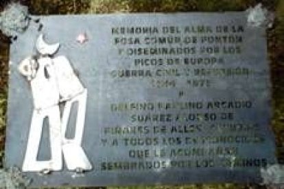 Placa conmemorativa instalada este fin de semana en la zona