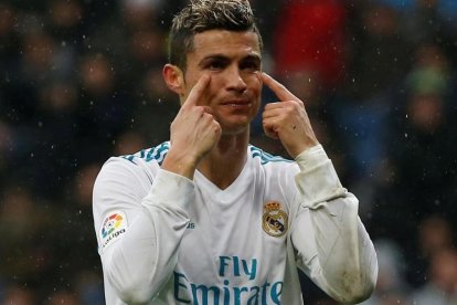 Cristiano Ronaldo, durante el partido ante el Villarreal.