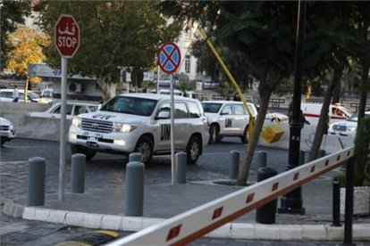 La ONU interviene en el conflicto sirio y inspectores internacionales comienzan la destrucción de su arsenal químico.