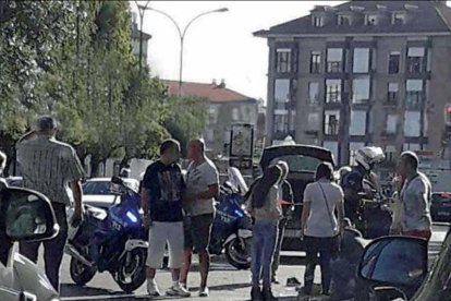 Instantánea tomada momentos después del accidente al lado del parque.