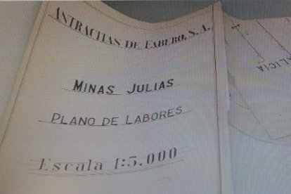 Detalle del plano del pozo Julia a subasta en internet. DL