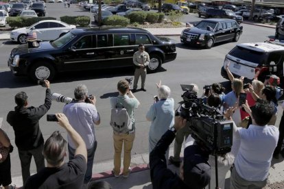 Llegada del presidente de EE UU, Donald Trump, a la ciudad de Las Vegas. PAUL BUCK