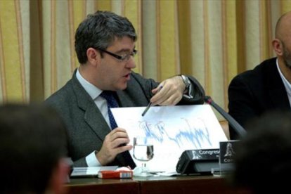 El ministo de Energía, Álvaro Nadal, durante una comparecencia en el Congreso.