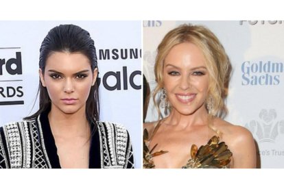 Las dos 'Kylies': Jenner (izquierda) y Minogue.