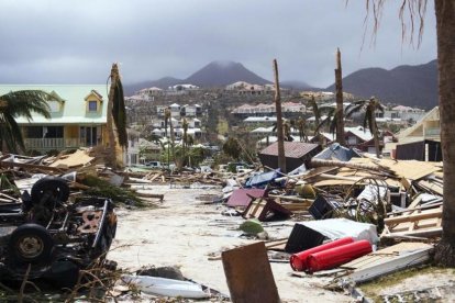 Daños en la costa de San Martín tras el paso de Irma, el 7 de septiembre