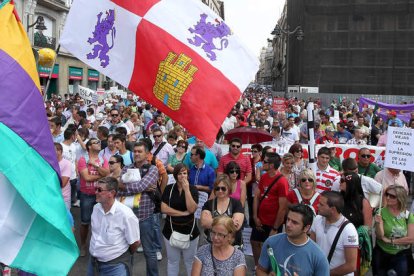 Manifestación llevada a cabo ayer en Madrid.