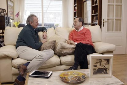 Bertín Osborne, con José Bono, en 'Mi casa es la tuya'.