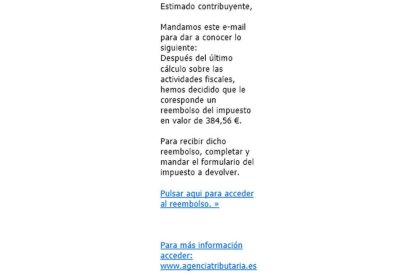 Correo engañoso.