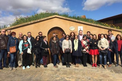 Foto del año pasado del programa Enoarq durante la visita al Museo del Vino de Valdevimbre. DL