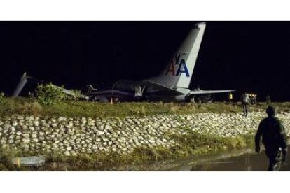 Estado del avión al estrellarse.