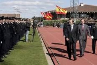 Pérez Rubalcaba, durante el acto de jura y entrega de títulos en Ávila al Cuerpo Nacional de Policía