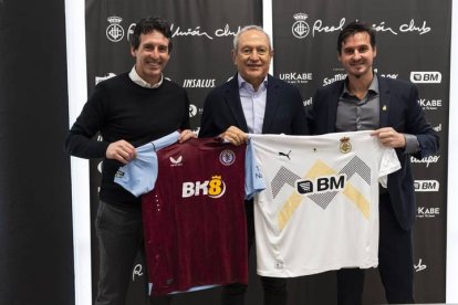 El Real Unión y el Aston Villa anuncian así su acuerdo de colaboración. TWITTER REAL UNIÓN