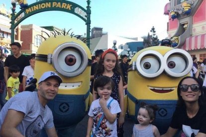 Andrés Iniesta, con su familia.