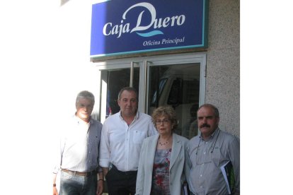 Eduardo Rodríguez (UEA), Luis Rodríguez Alfayate (Csica), María Ordás (CC.OO.) y Antonio Muñoz (UGT).