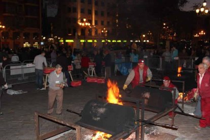 Un momento del gran magosto celebrado el sábado en Bilbao con los tambores a todo gas.