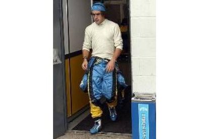 Fernando Alonso estaba muy molesto tras la carrera