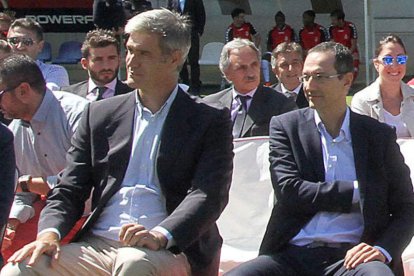 Antonio Martín, Manuel Carnero e Iván Bravo, en el Reino. RAMIRO