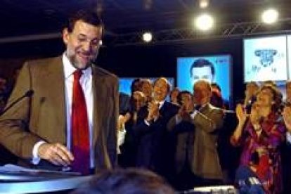 Mariano Rajoy asistió ayer a la presentación de los candidatos del PP por la Comunidad de Madrid