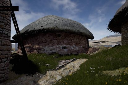 Algunas viviendas del castro según esta reconstrucción en tres dimensiones, pionera en España por aunar divulgación, historia y realidad aumentada. MARIO ALAGUERO