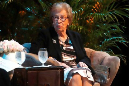 Eva Schloss, superviviente del campo de concentración de Auschwitz y hermanastra de Ana Frank.