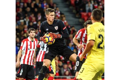 El portero del Atheltic Kepa Arrizabalaga, ante el Villarreal esta temporada. JAVIER ZORRILLA