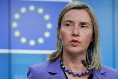 La alta representante de la Union Europea UE para la Política Exterior, Federica Mogherini.