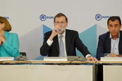 Mariano Rajoy presidiendo el Comité Ejecutivo de Partido Popular.