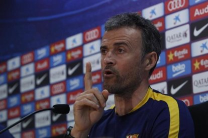 Luis Enrique, durante la rueda de prensa previa al encuentro ante el Deportivo