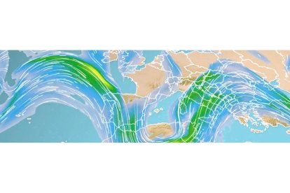 Evolución del chorro polar que se descuelga desde el norte del planeta. METEORED