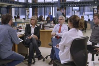 Jordi Évole, con sus invitados de este domingo en 'Salvados'.