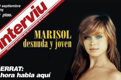 Mítica primera portada de la revista Interviú, con Marisol al desnudo; todo un símbolo de la transición.