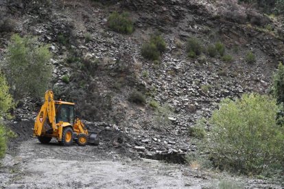 Imagen de la carretera de acceso a Peñalba de Santiago del pasado mes de enero