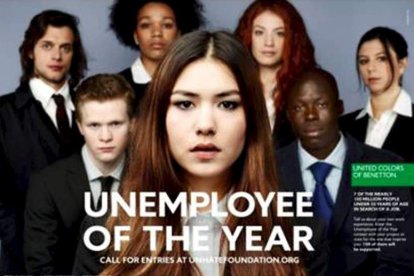 Imagen de la campaña de United Colors of Benetton, titulada ‘Unemployee of the year’ (Desempleado del año).