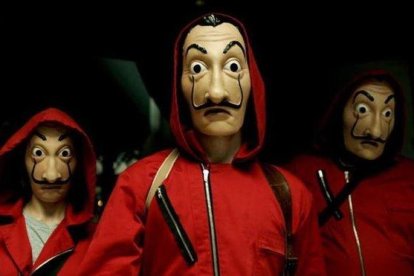 Imagen de la serie  La casa de papel, la principal producción audiovisual del año 2017. X