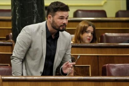 El diputado republicano, Gabriel Rufián, en el Congreso