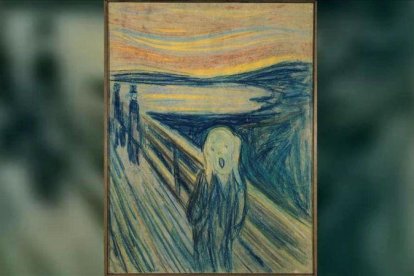 Una de las cuatro pinturas de la serie El grito, de Edvard Munch.