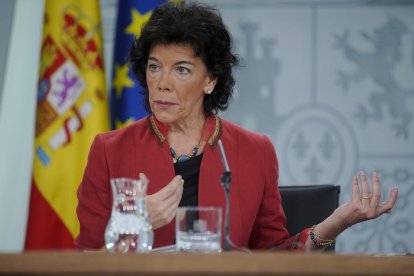 Isabel Celaá, esta tarde en rueda de prensa