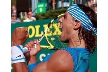 Nadal celebra eufórico su triunfo sobre Ferrer en cuartos de Montecarlo