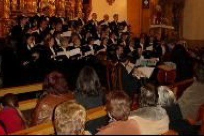 Actuación de la Capilla Clásica el pasado domingo en la iglesia de Pobladura de Pelayo García