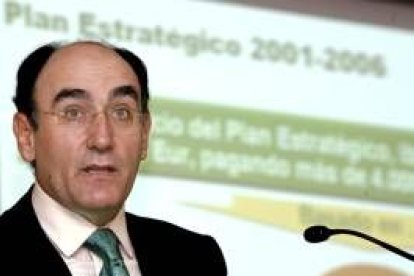 Ignacio Sánchez Galán, presidente de Iberdrola, ayer en rueda de prensa