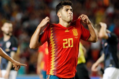 Asensio fue el mejor de España ante Croacia después de lograr dos goles y dar tres asistencias. MORELL