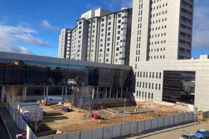 La obra del búnker para el acelerador lineal está avanzada y para conectarse con la planta -1 del Hospital. RAMIRO