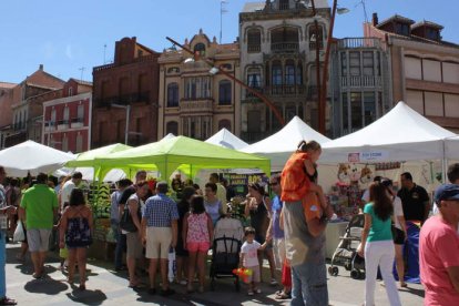 La plaza Mayor volverá a ser el centro de operaciones de la actividad comercial este fin de semana. R. PRIETO