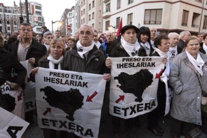 Manifestación de apoyo a los presos etarras.